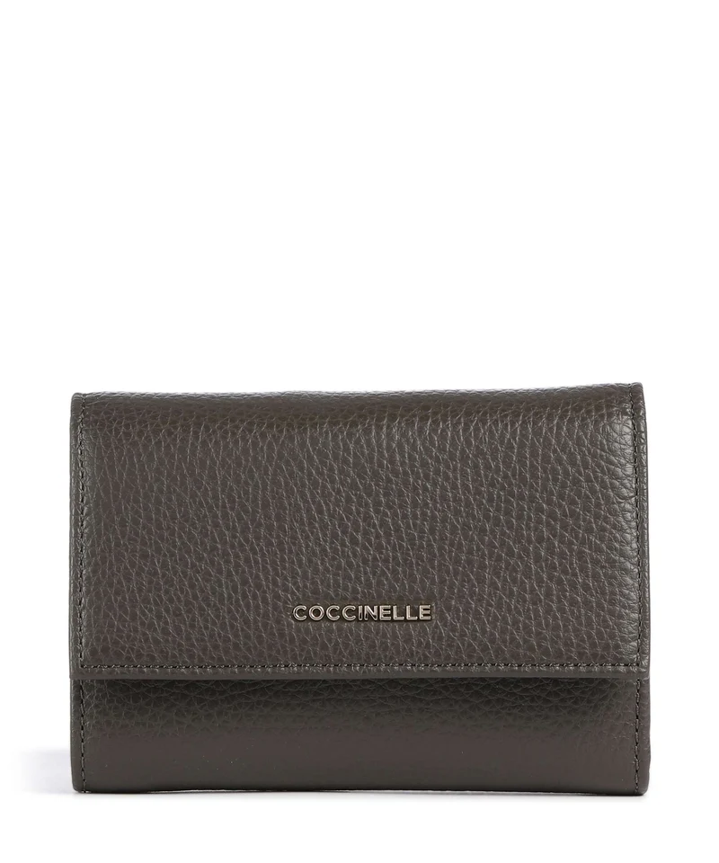 Coccinelle Metallic Soft Monedero fango