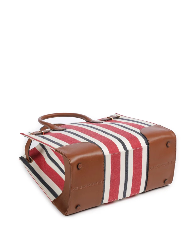 Lauren Ralph Lauren Devyn 42 Bolso de mano festive red strpe/lauren tan