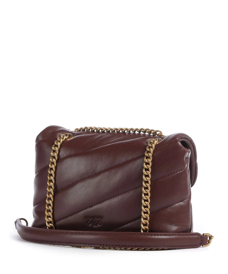 Pinko Love Puff Baby Bolso de hombro burgundy wine/antique gold