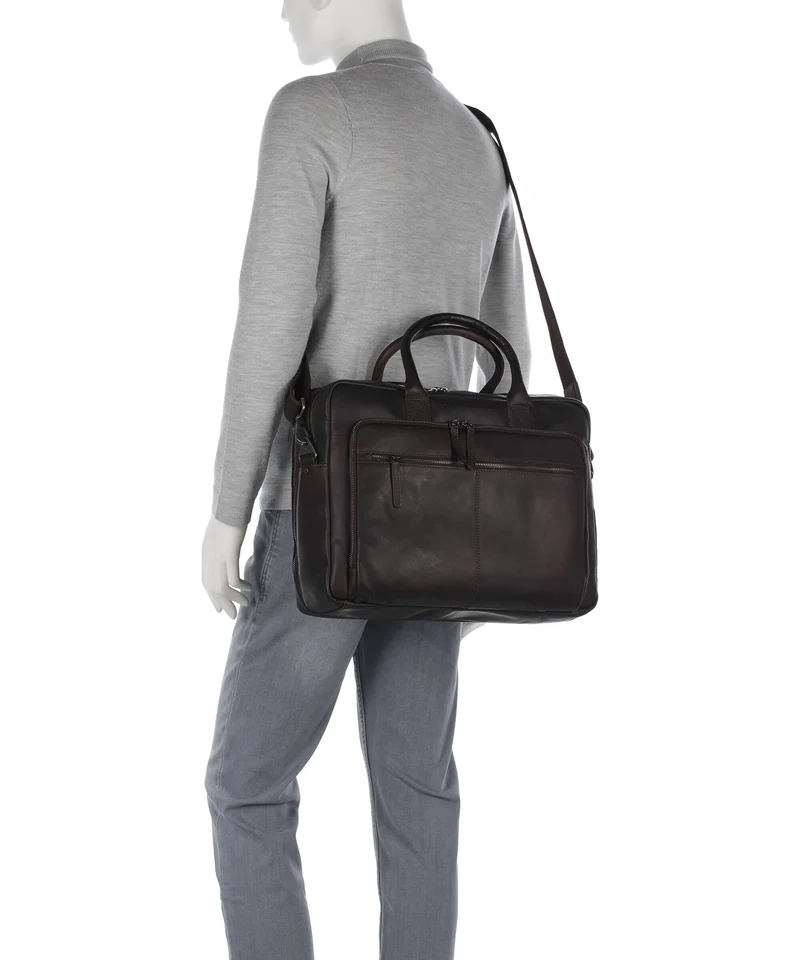 The Chesterfield Brand Wax Pull Up Cow Tacama Bolso para portátil brown