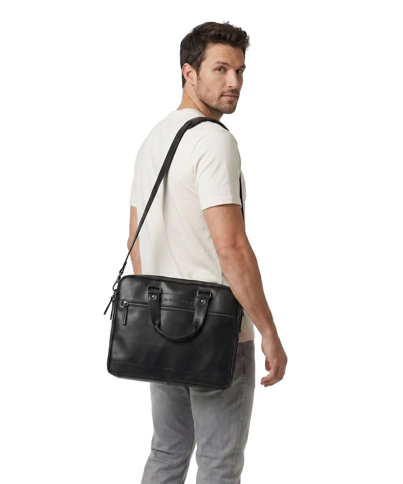 The Chesterfield Brand Wax Pull Up Cow Montara Bolso para portátil black