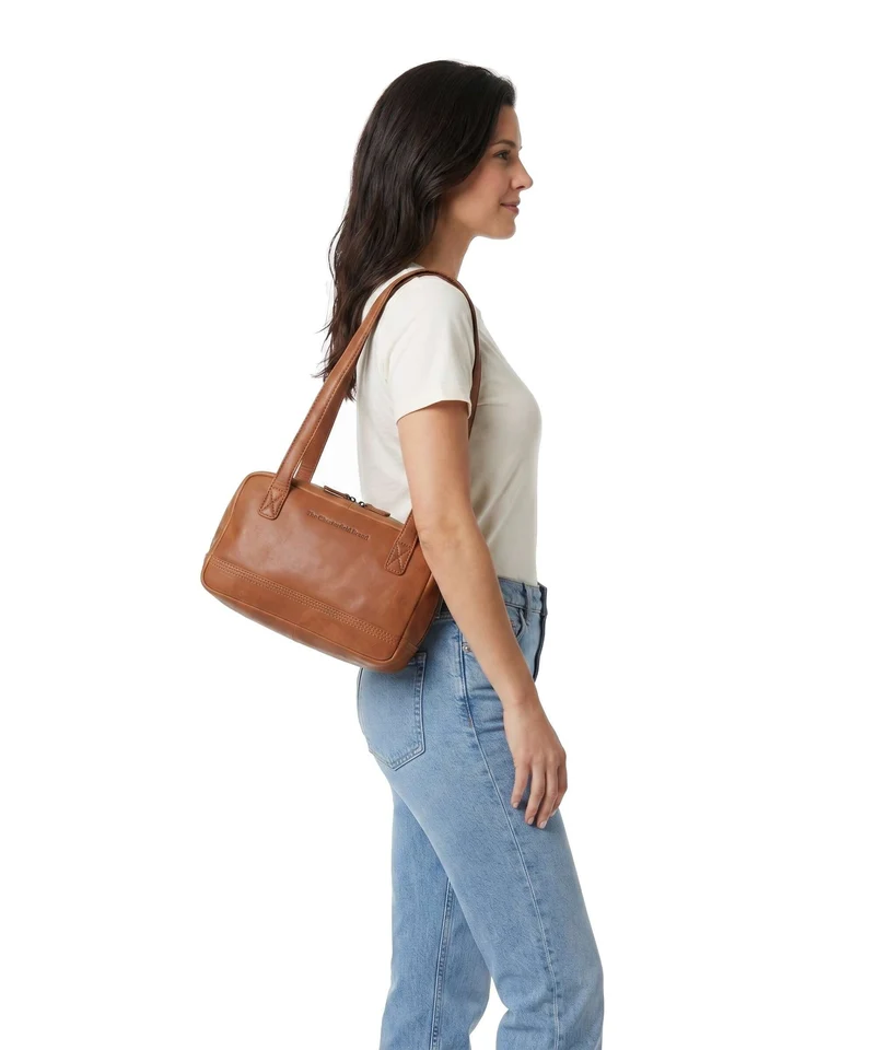 The Chesterfield Brand Wax Pull Up Cow Fenno Bolso de hombro cognac