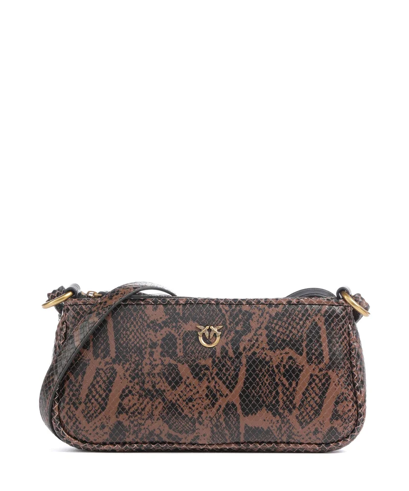 Pinko Half Moon Mini Bandolera roccia/marrone/antique gold