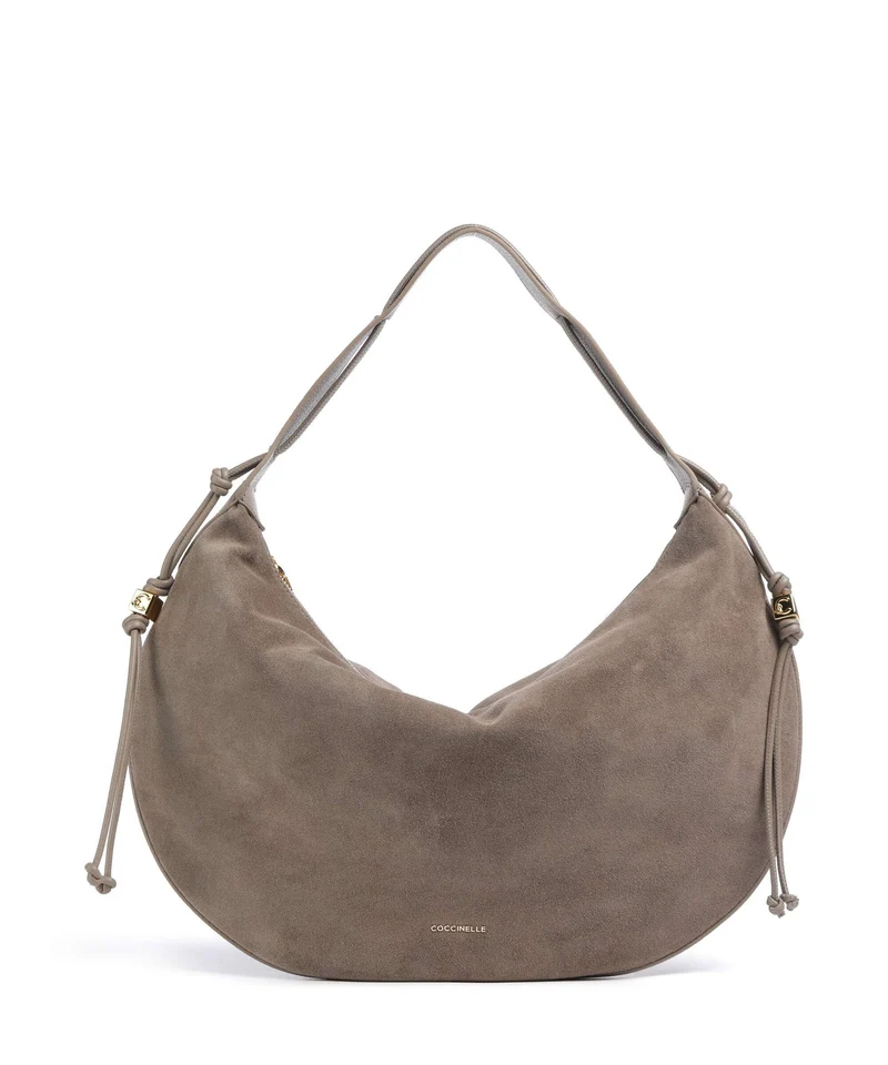 Coccinelle Thess Suede Bolso de hobo warm taupe