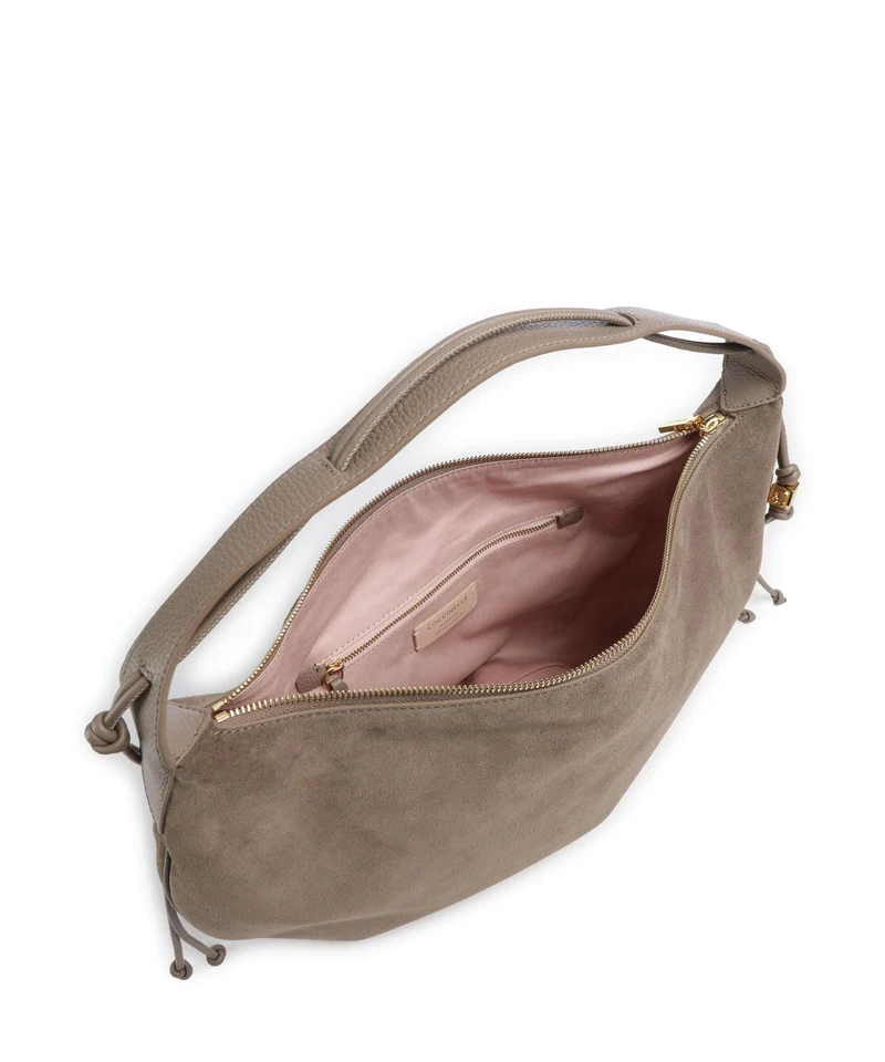Coccinelle Thess Suede Bolso de hobo warm taupe