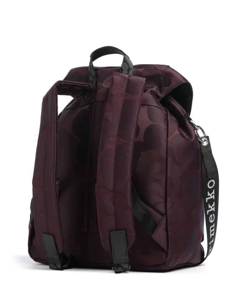 Marimekko Wear All Day L Unikko Mochila wine red/dark wine