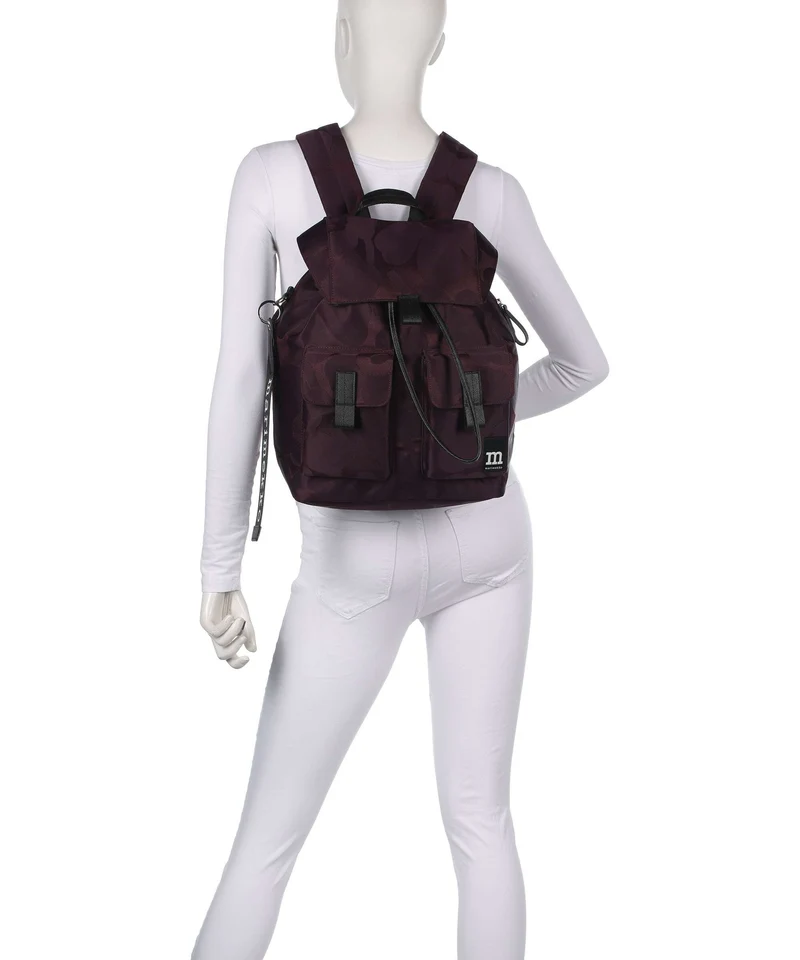 Marimekko Wear All Day L Unikko Mochila wine red/dark wine