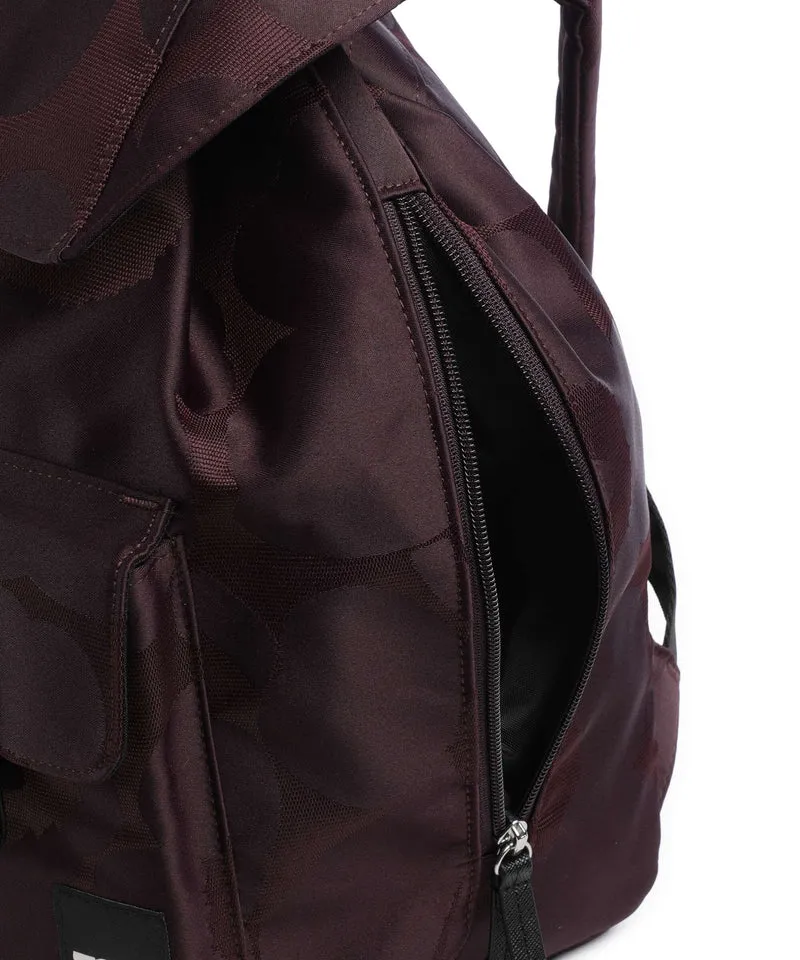 Marimekko Wear All Day L Unikko Mochila wine red/dark wine