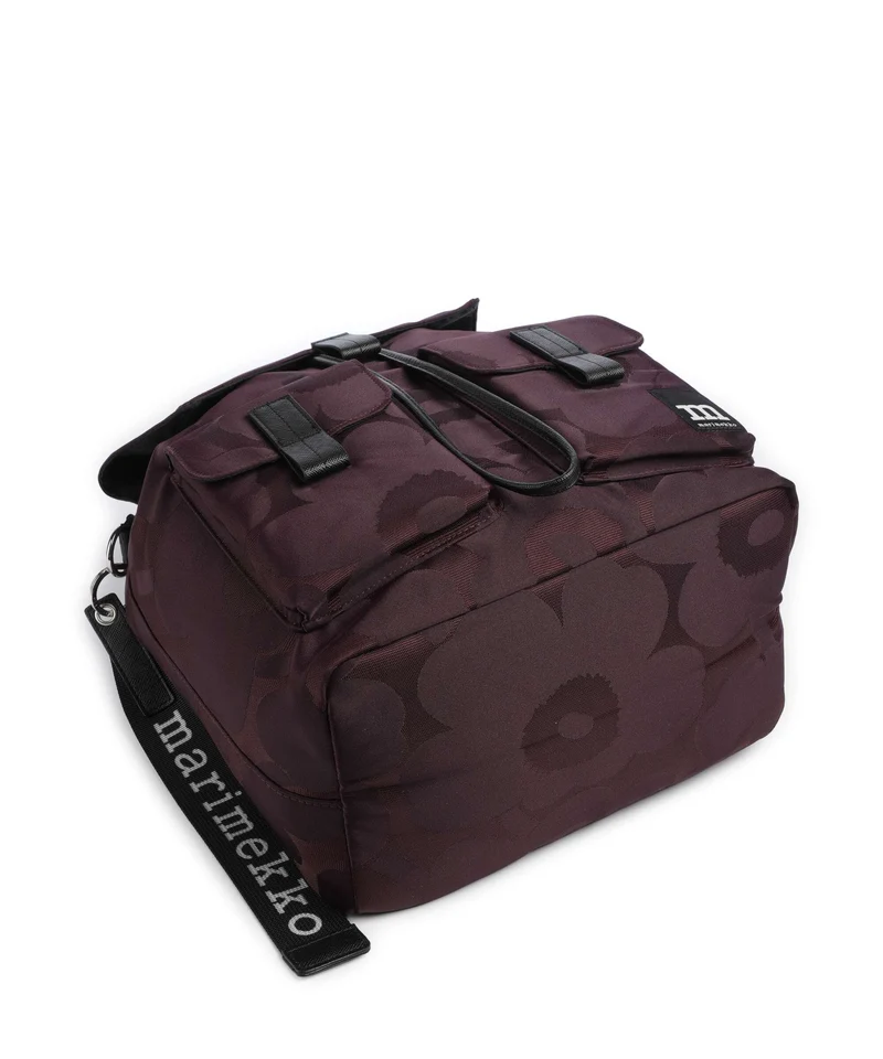 Marimekko Wear All Day L Unikko Mochila wine red/dark wine
