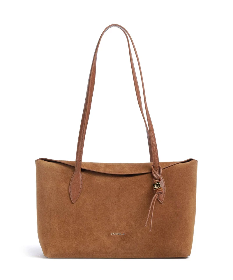 Coccinelle Thess Suede Bolsa shopping cognac