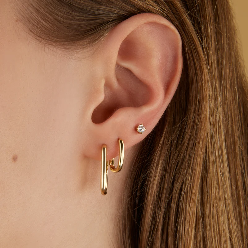Karma 925 Sterling Silver Gold-coloured Sun Kissed Earparty EPV06GP