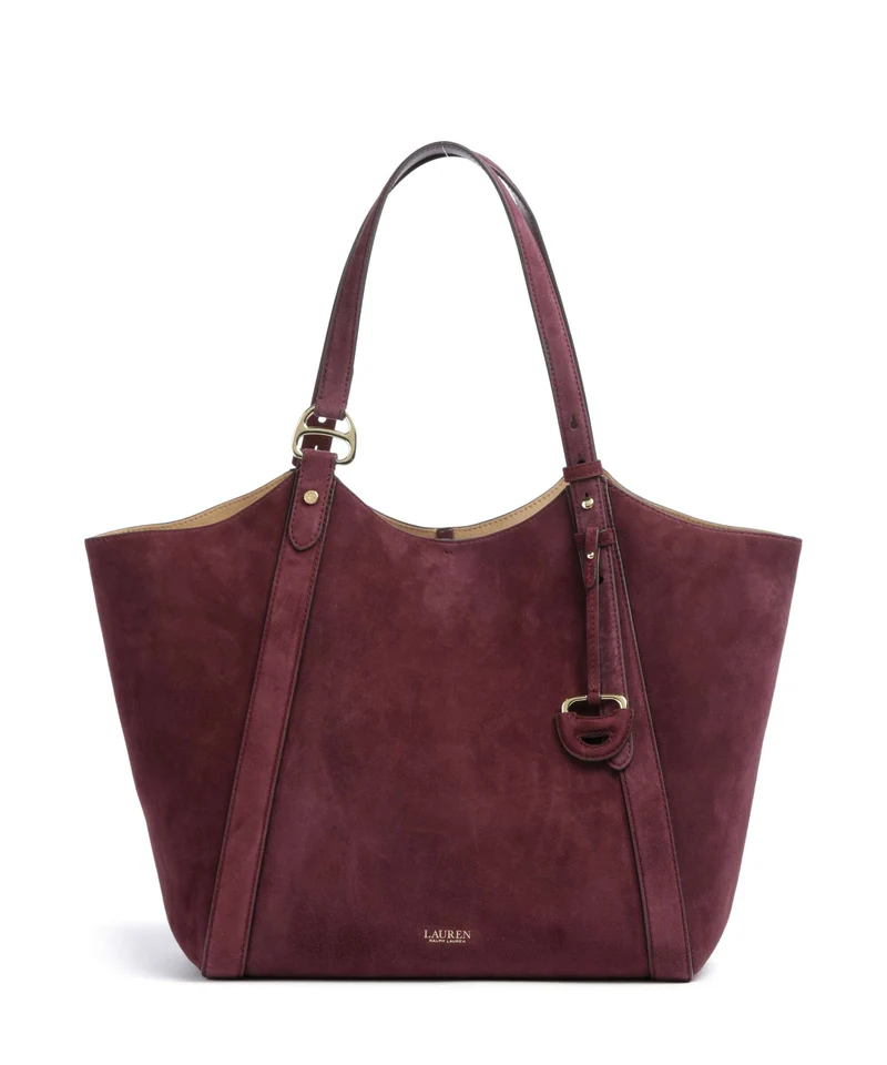 Lauren Ralph Lauren Tasha Large Bolsa shopping dark garnet