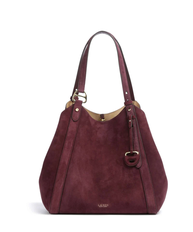 Lauren Ralph Lauren Tasha Large Bolsa shopping dark garnet