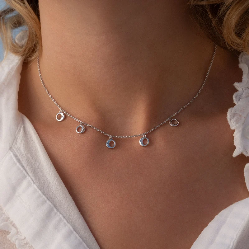 Violet Hamden Luna 925 Sterling Zilveren Ketting met Manen VH340033