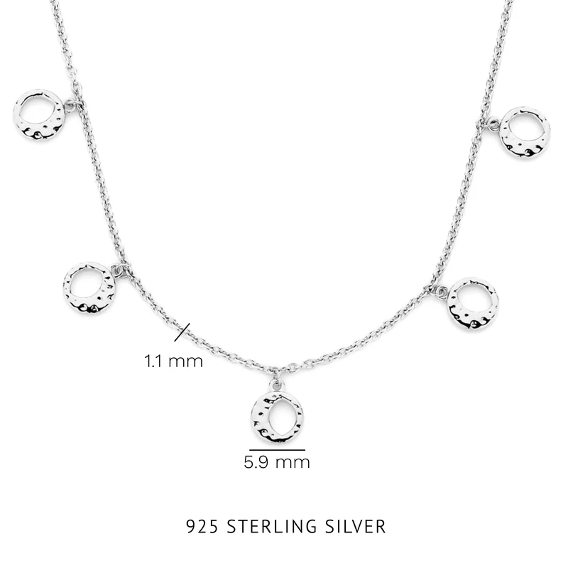 Violet Hamden Luna 925 Sterling Zilveren Ketting met Manen VH340033