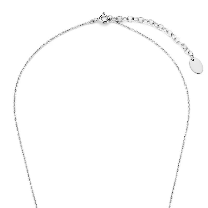Violet Hamden Luna 925 Sterling Zilveren Ketting met Manen en Groene Zirkonia Steentje VH340041