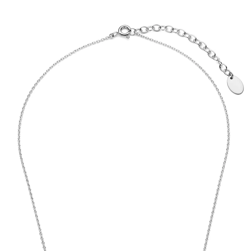 Violet Hamden Luna 925 Sterling Zilveren Ketting met Manen en Witte Zirkonia Steentje VH340043