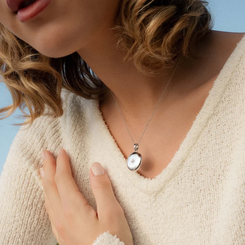 Violet Hamden Sisterhood Memory 925 Sterling Zilveren Ketting met Foto Medaillon VH340029