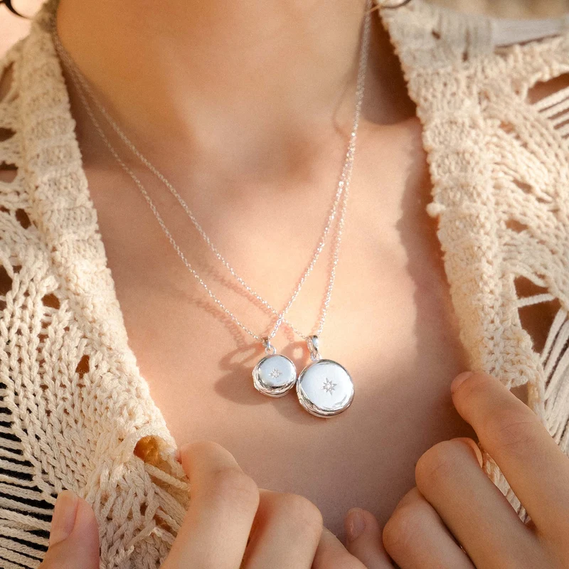 Violet Hamden Sisterhood Memory 925 Sterling Zilveren Ketting met Foto Medaillon VH340029