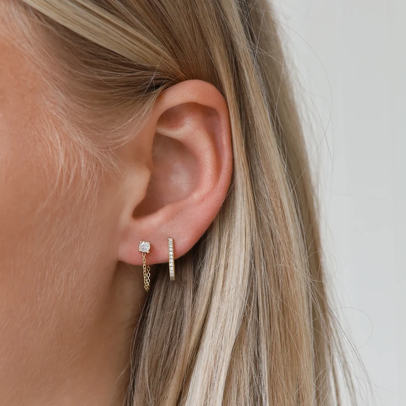 Karma 925 Sterling Silver Gold-coloured Sun Kissed Earparty EPV22GP