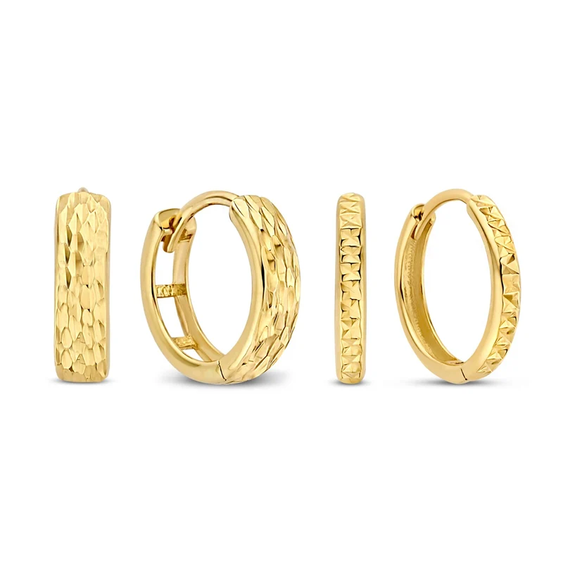 Isabel Bernard Cadeau d'Isabel 14 karaat gouden oorbellenset IB90177