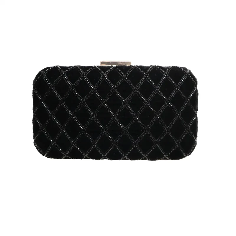 Bolso Talia Terciopelo Negro