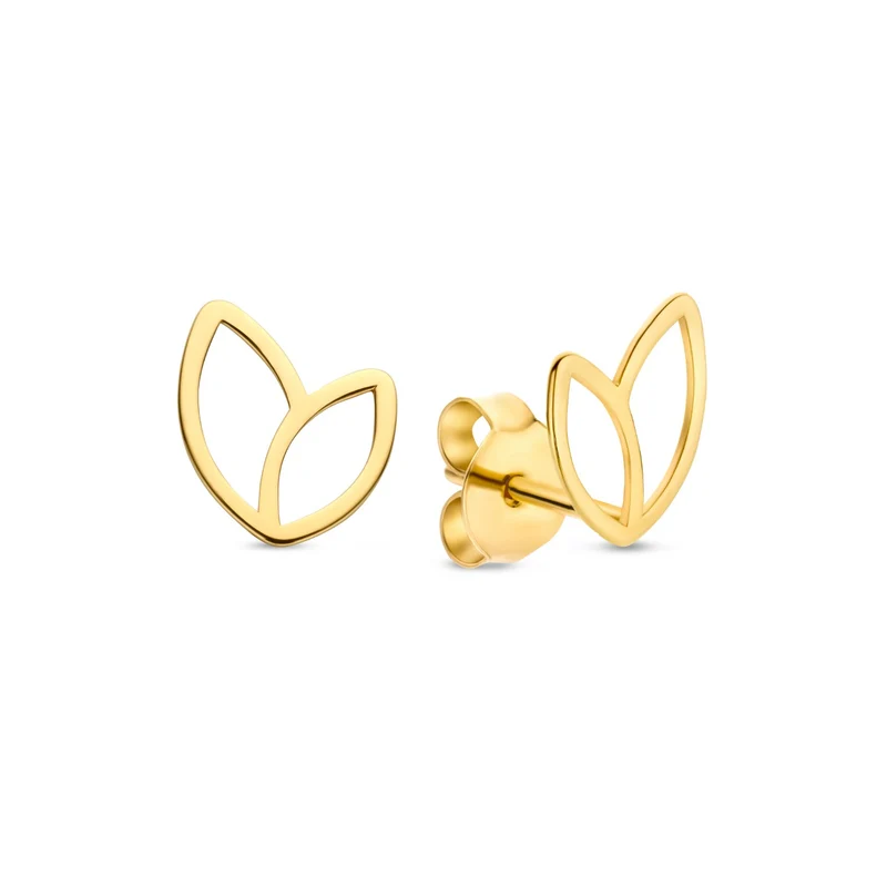 Isabel Bernard Cadeau d'Isabel 14 karaat gouden armband en oorknopjes giftset met zoetwaterparels IB90185