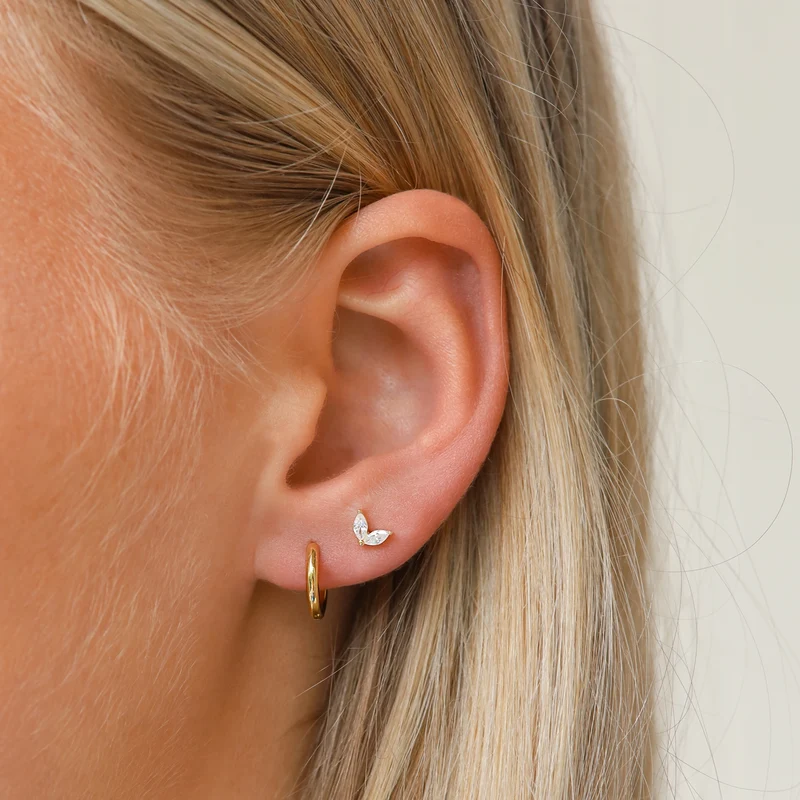 Karma 925 Sterling Silver Gold-coloured The Fave Earparty EPV21GP