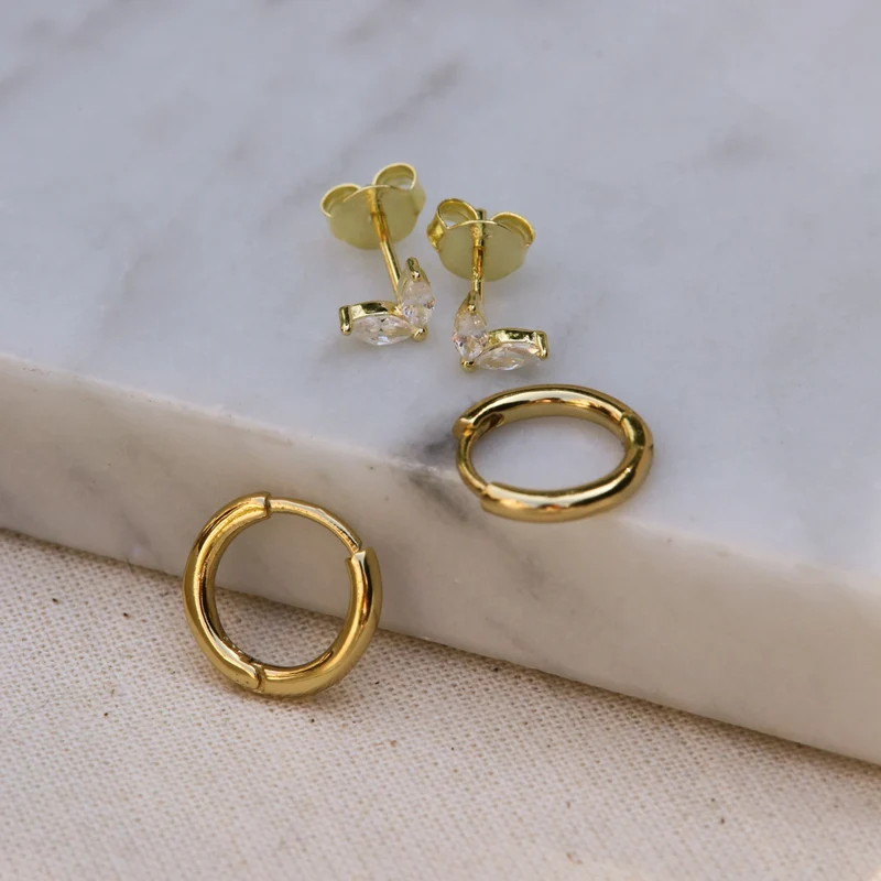 Karma 925 Sterling Silver Gold-coloured The Fave Earparty EPV21GP