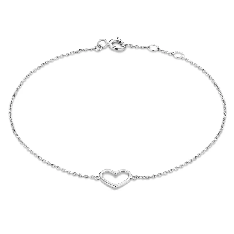 Isabel Bernard Cadeau d'Isabel 14 karaat witgouden collier en armband giftset IB90059