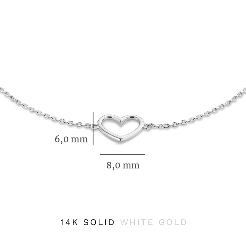Isabel Bernard Cadeau d'Isabel 14 karaat witgouden collier en armband giftset IB90059