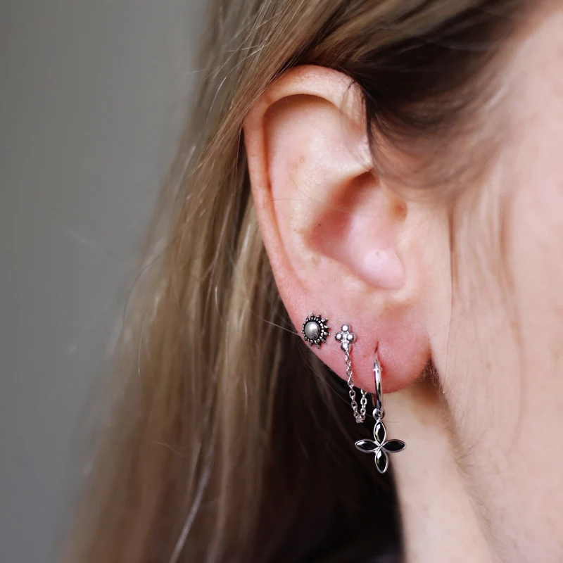 Karma 925 Sterling Silver Earparty Star Dots and Sun Earrings Earparty-32