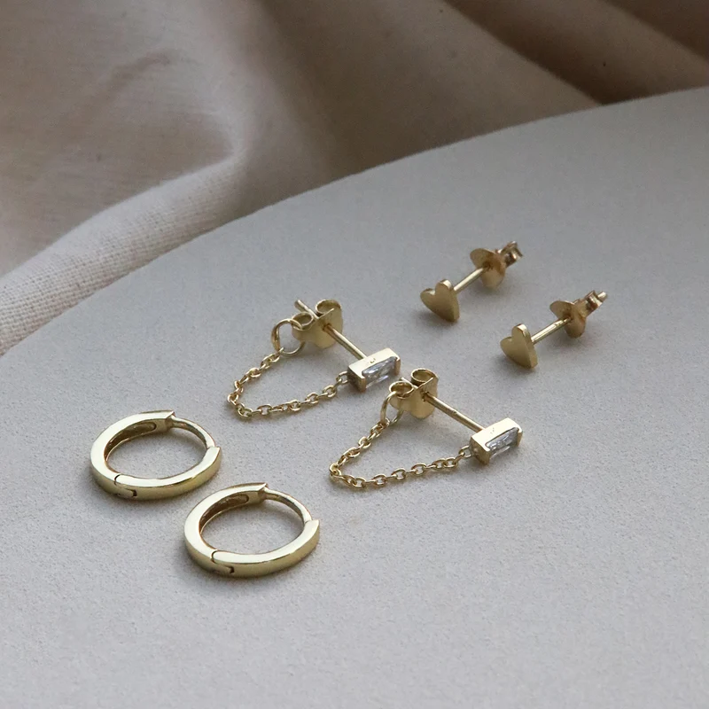 Karma 925 Sterling Silver Gold-coloured The Fave Earparty EPV10GP