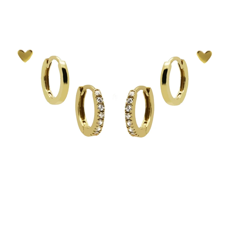 Karma 925 Sterling Silver Gold-coloured You Rock Earparty EPV01GP