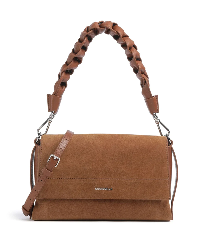 Coccinelle Boheme Suede Bolso de hombro cognac