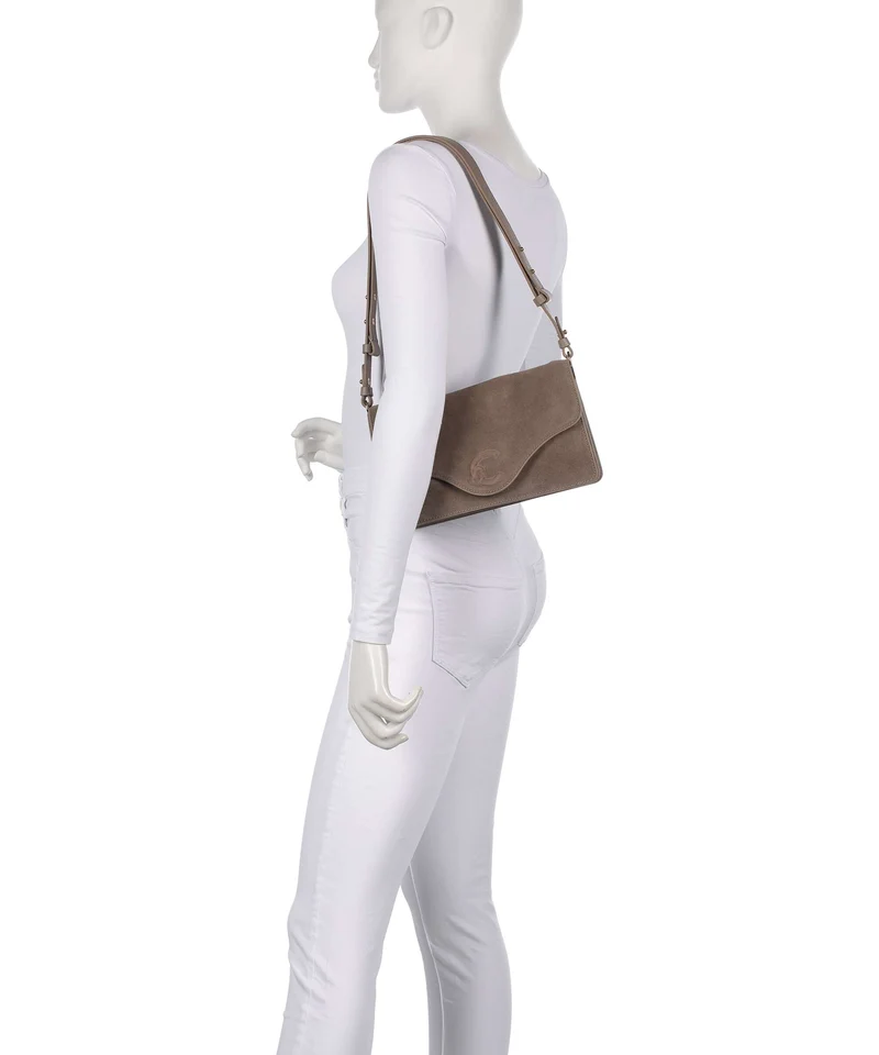 Coccinelle C-Me Softy Suede Bolso de hombro warm taupe