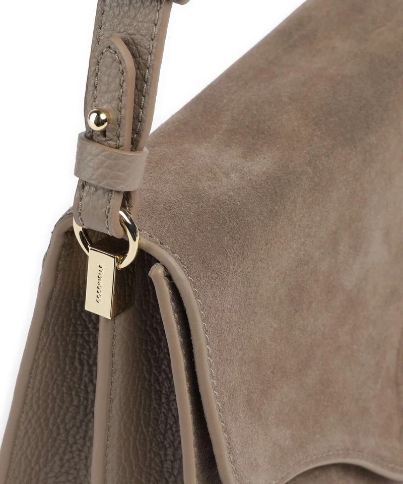 Coccinelle C-Me Softy Suede Bolso de hombro warm taupe