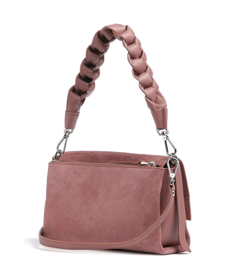 Coccinelle Boheme Suede Bolso de hombro winter rose