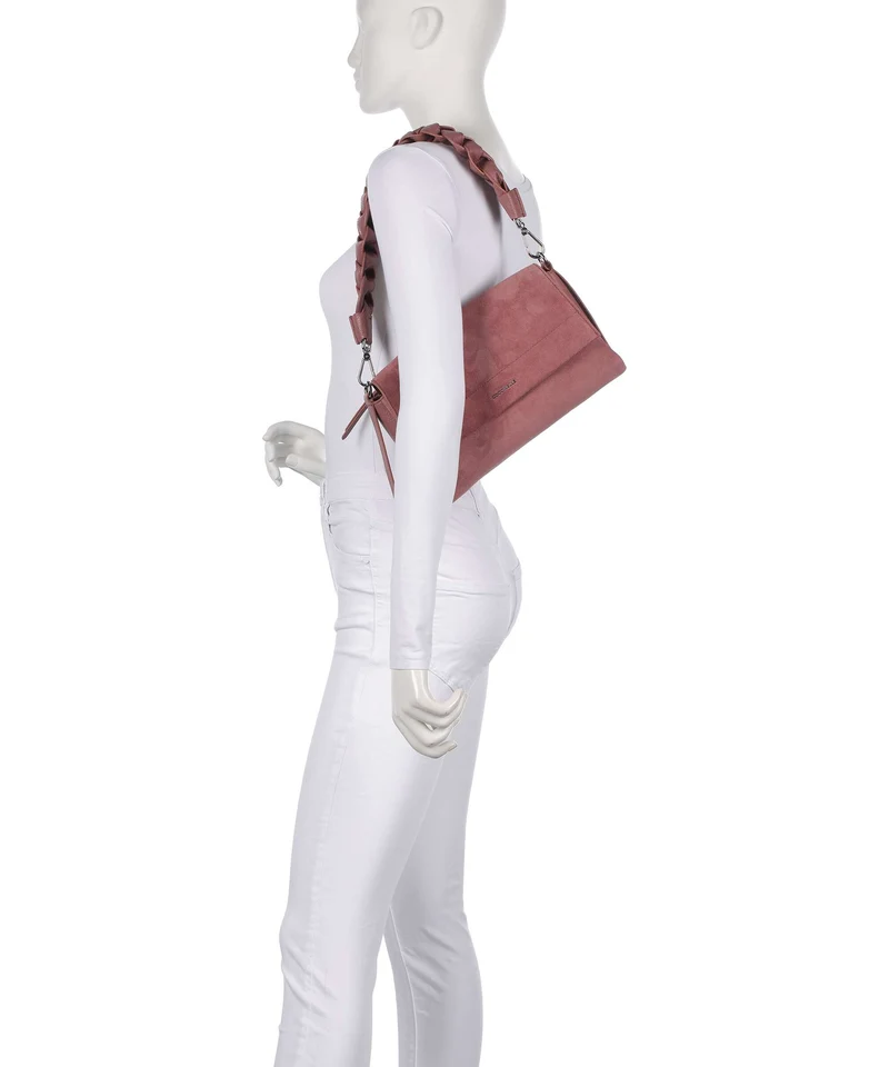 Coccinelle Boheme Suede Bolso de hombro winter rose