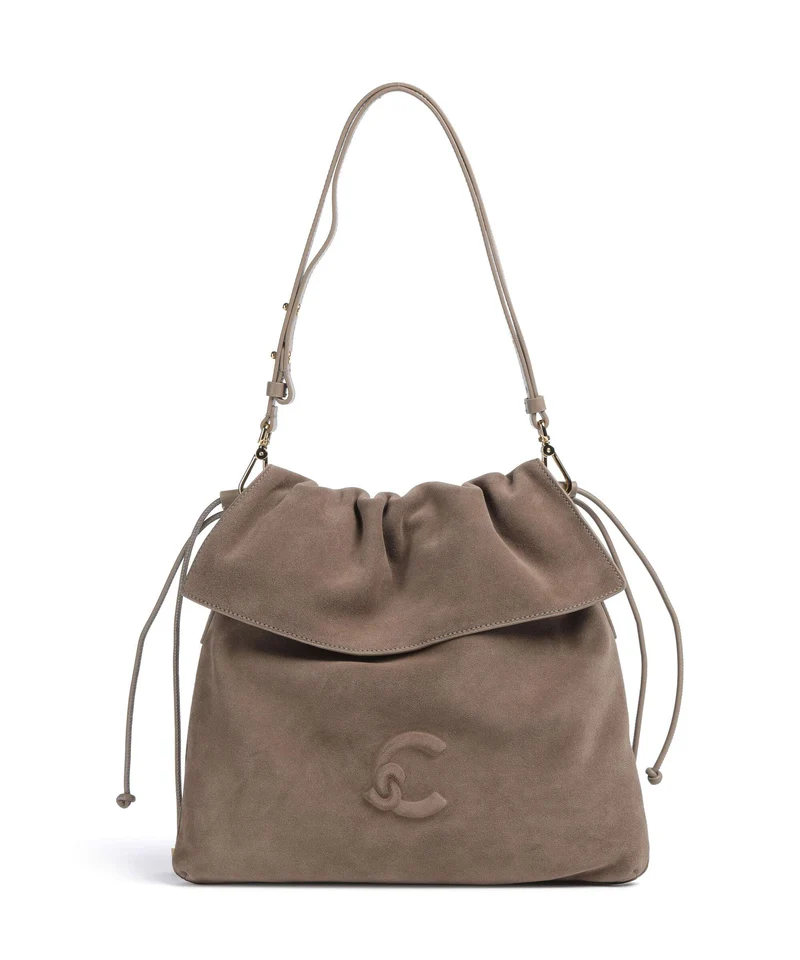 Coccinelle Lidia Suede Bolso de hobo warm taupe