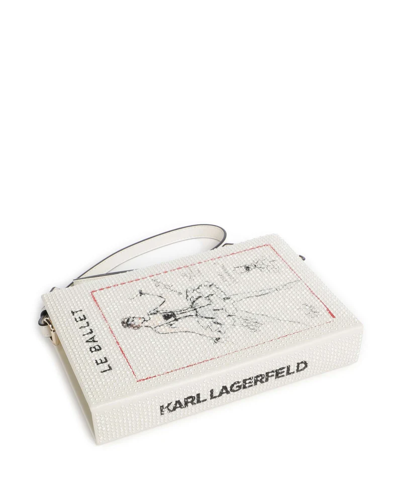 Karl Lagerfeld K/Soiree Book Bolso de hombro off white embellishment