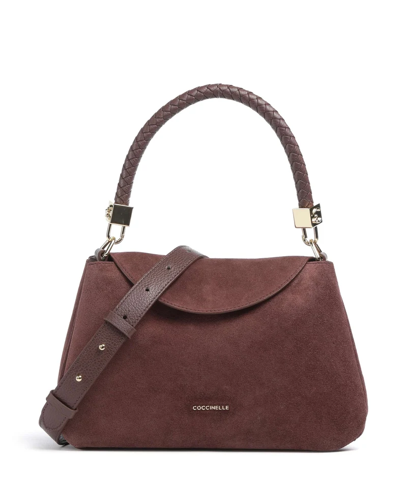 Coccinelle Tiggy Suede Bolso de hombro berry