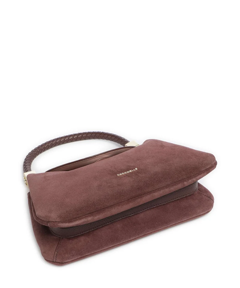 Coccinelle Tiggy Suede Bolso de hombro berry