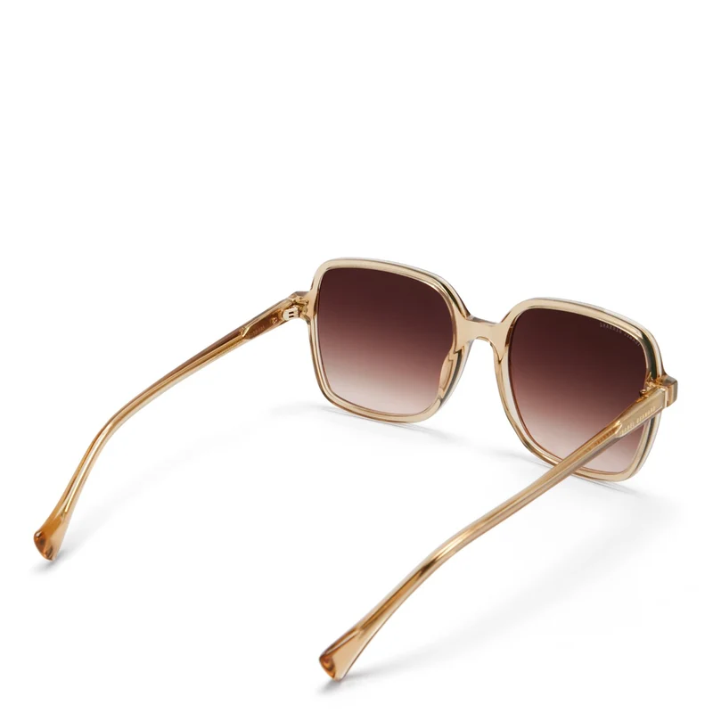 Isabel Bernard La Villette Rene Transparant Beige Vierkante Zonnebril IB400000-02-14