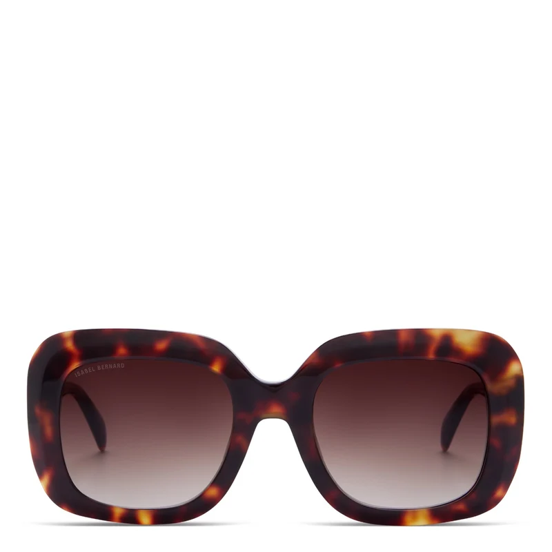 Isabel Bernard La Villette Rive Bruine Tortoise Vierkante Zonnebril IB400003-14-14