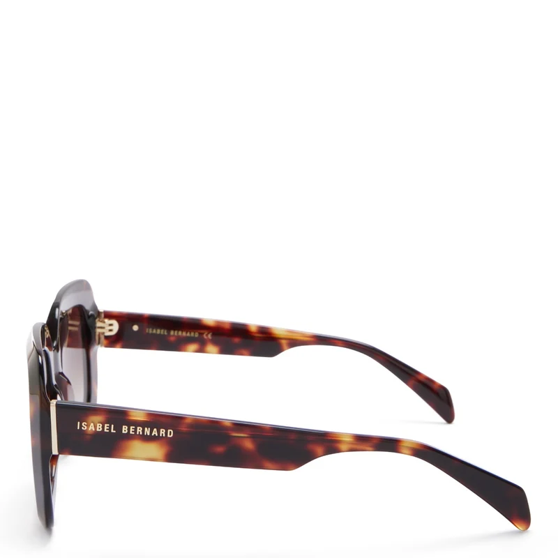 Isabel Bernard La Villette Rive Bruine Tortoise Vierkante Zonnebril IB400003-14-14