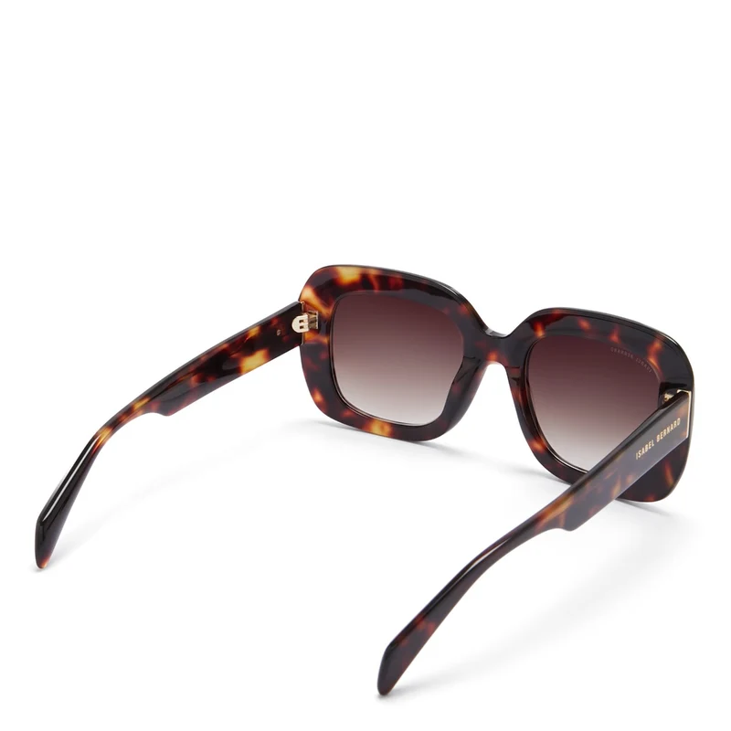 Isabel Bernard La Villette Rive Bruine Tortoise Vierkante Zonnebril IB400003-14-14