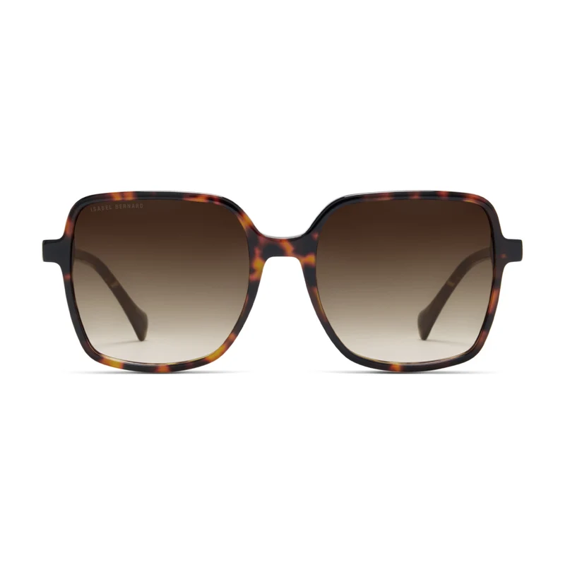 Isabel Bernard La Villette Rene Bruine Tortoise Vierkante Zonnebril IB400000-14-14