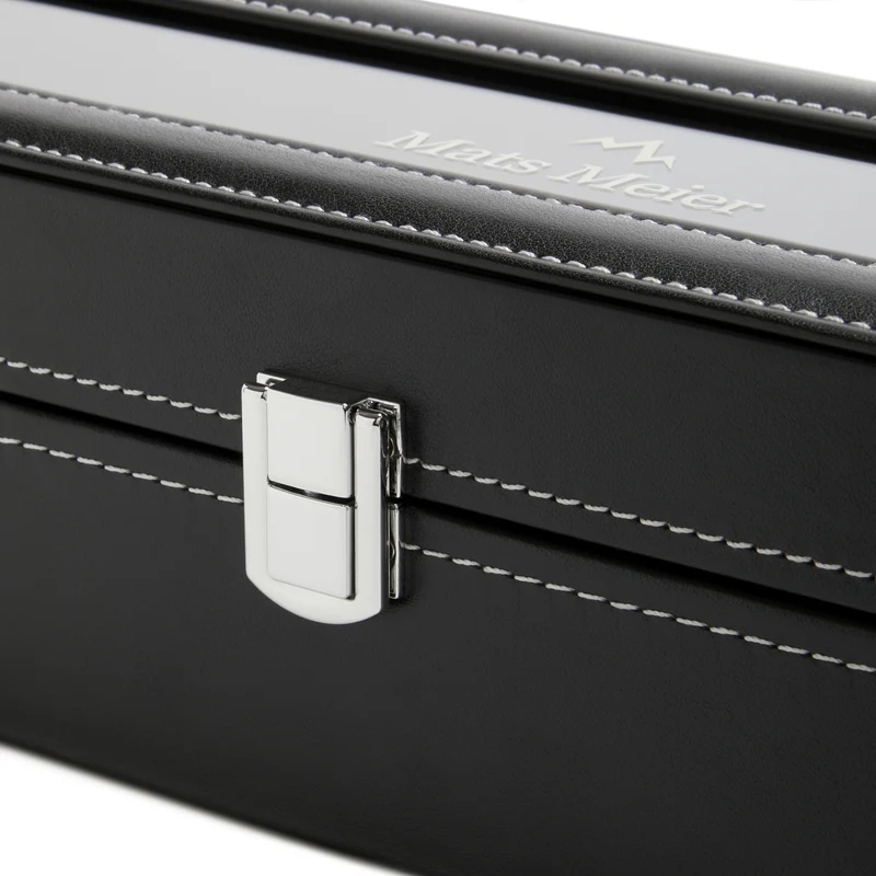 Mats Meier Mont Fort Zwarte Horlogebox voor 6 Horloges MM-Watchbox-1915
