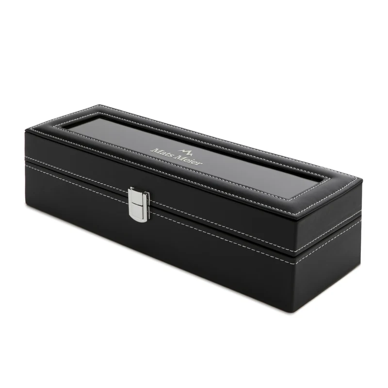 Mats Meier Mont Fort Zwarte Horlogebox voor 6 Horloges MM-Watchbox-1915